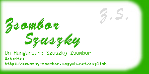 zsombor szuszky business card